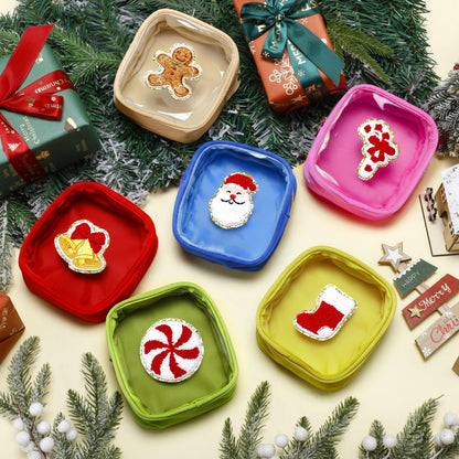 Christmas Makeup Bags Clear Zipper