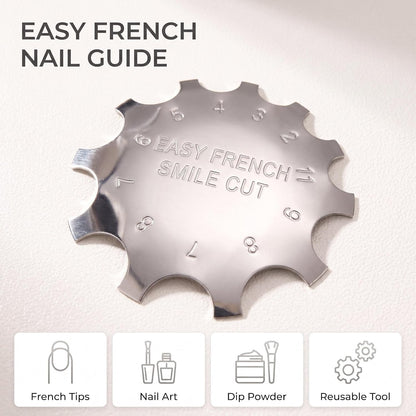 Silver Nail Manicure Edge Trimmer French Tip Tool