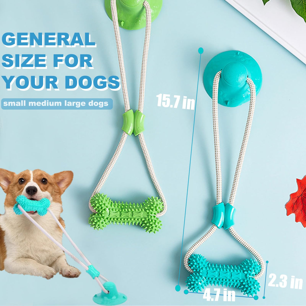 Dog Chew Suction Cup Tug of War Toy