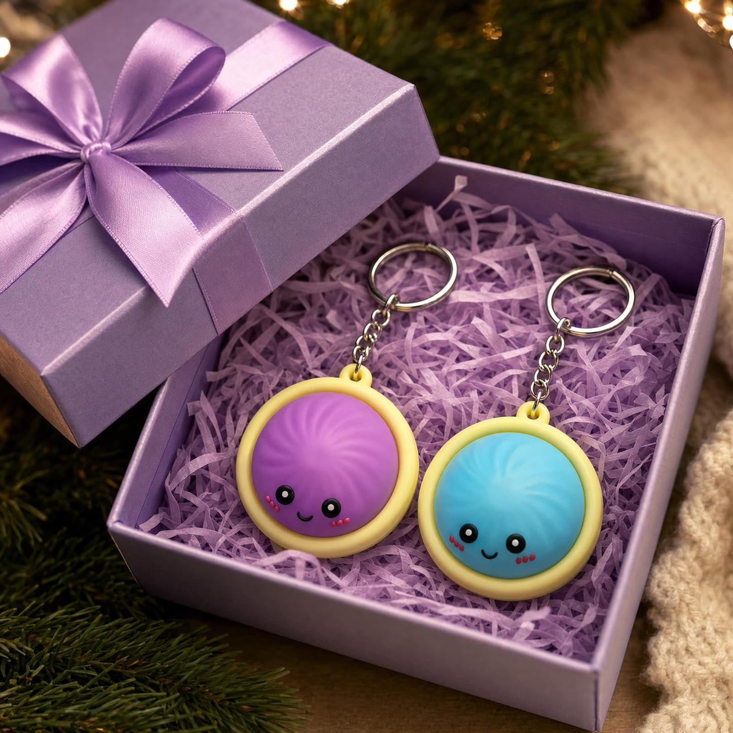 2 Psc Cute Dumpling Keychain
