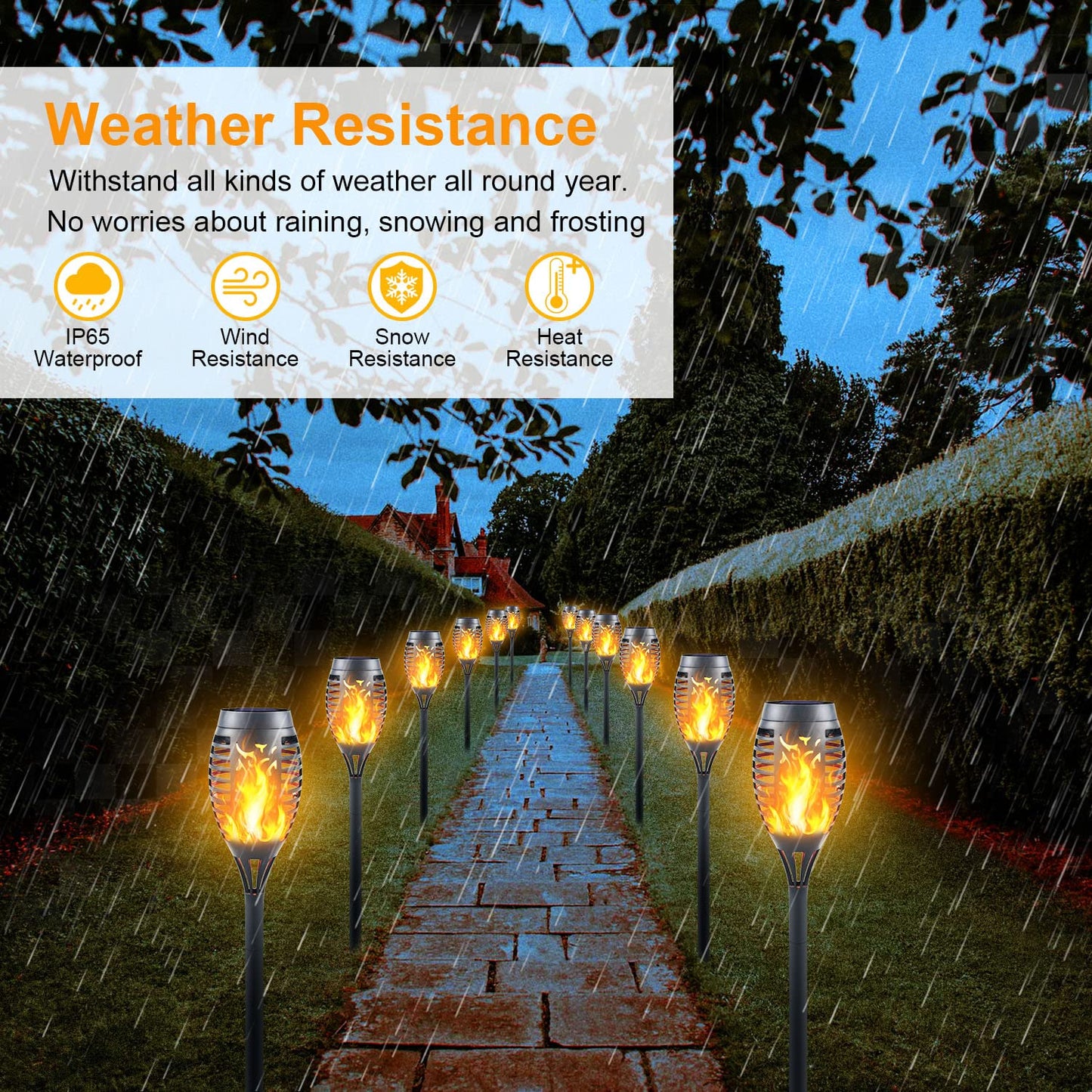Solar Torch Flame Lights