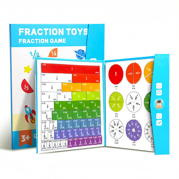 New Magnetic Fraction Demonstration Set And Game Booklet For Children