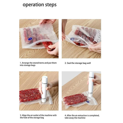Mini Vacuum Sealer with  Reusable Vacuum Seal Bags