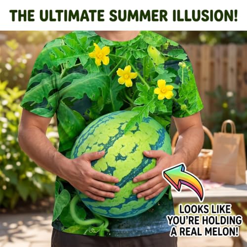 Funny 3D Watermelon Belly T Shirt for Men