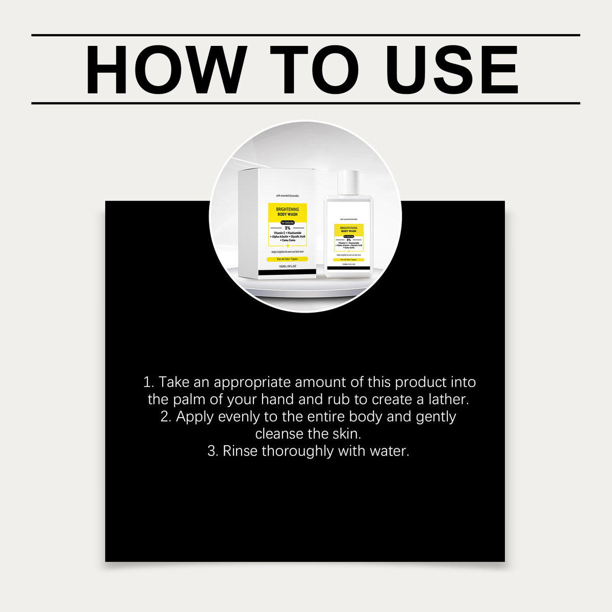 Glowing Skin VC Bodywash | Helps to Reduce Fades Dark Spots, Evens out Skin Tone