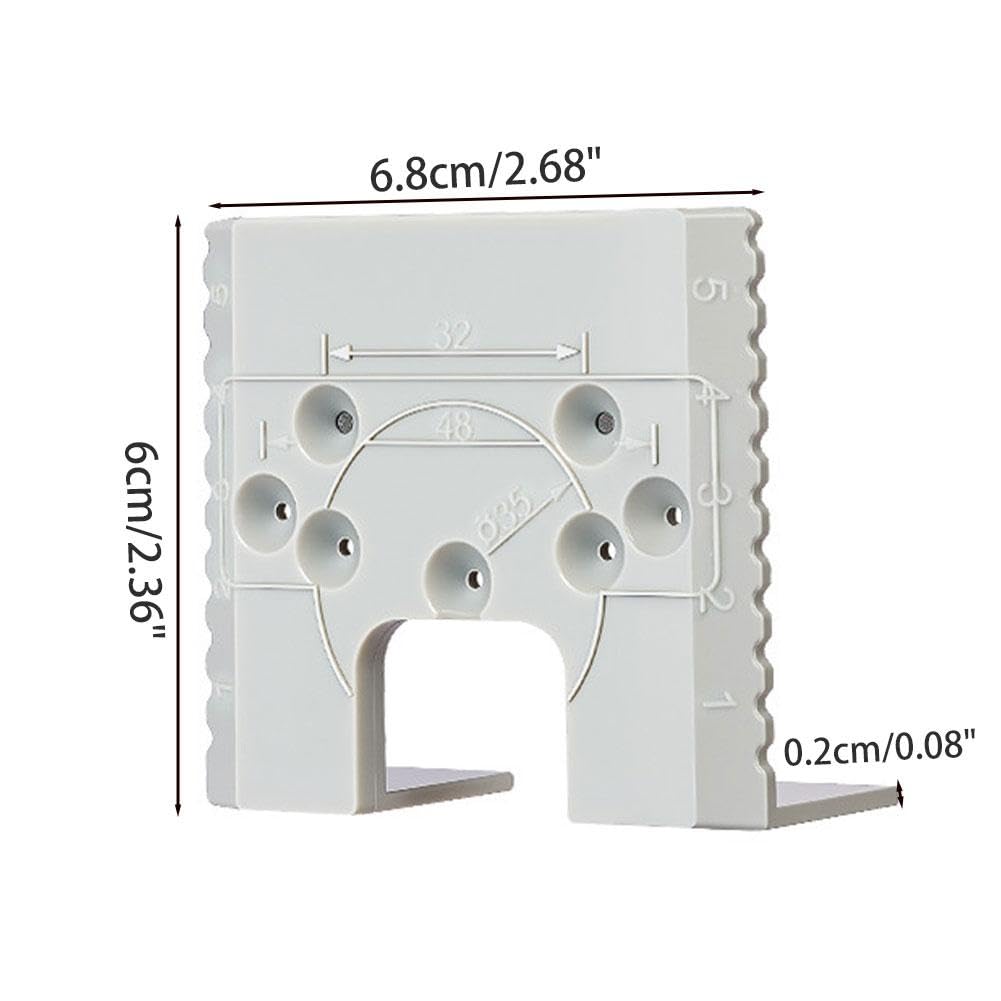 6 Pcs Magnetic Cabinet Door Hinge Spacer with Scale