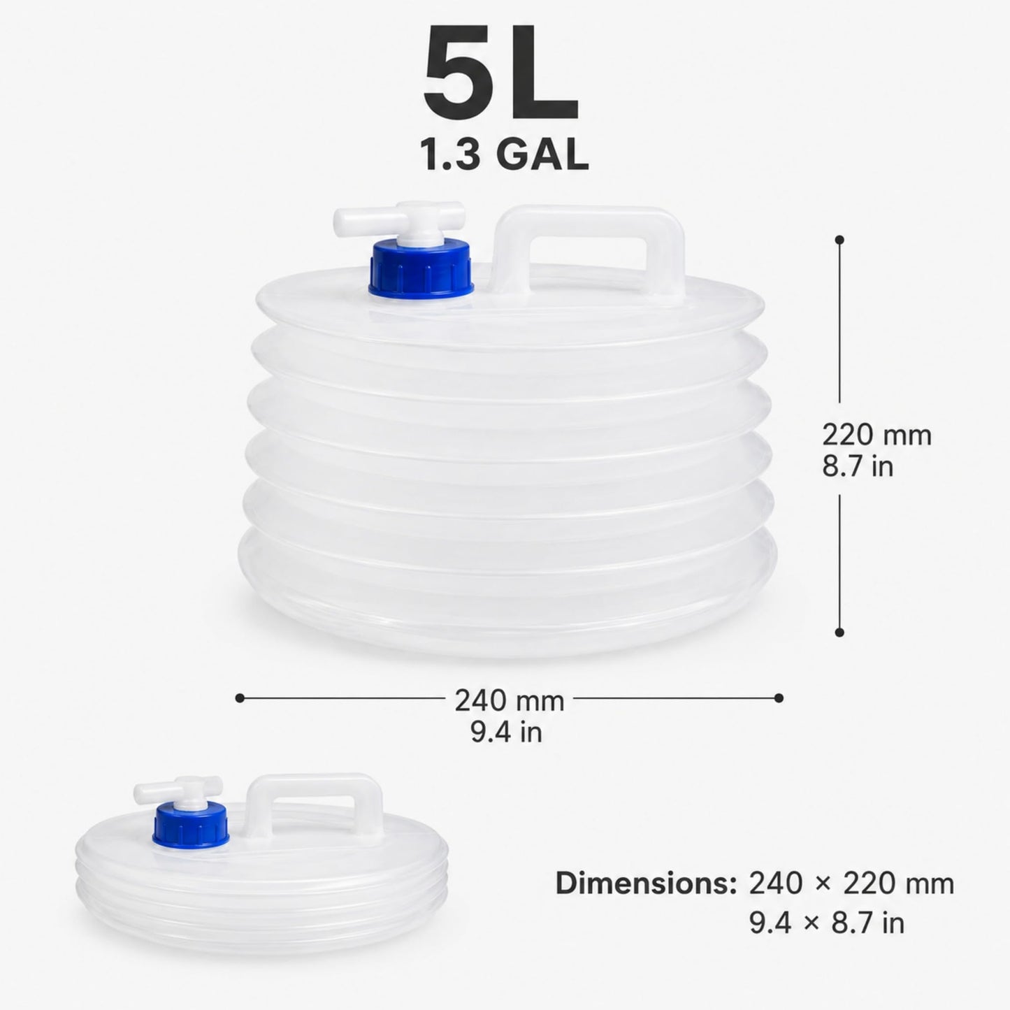 Collapsible Water Container With Spigot