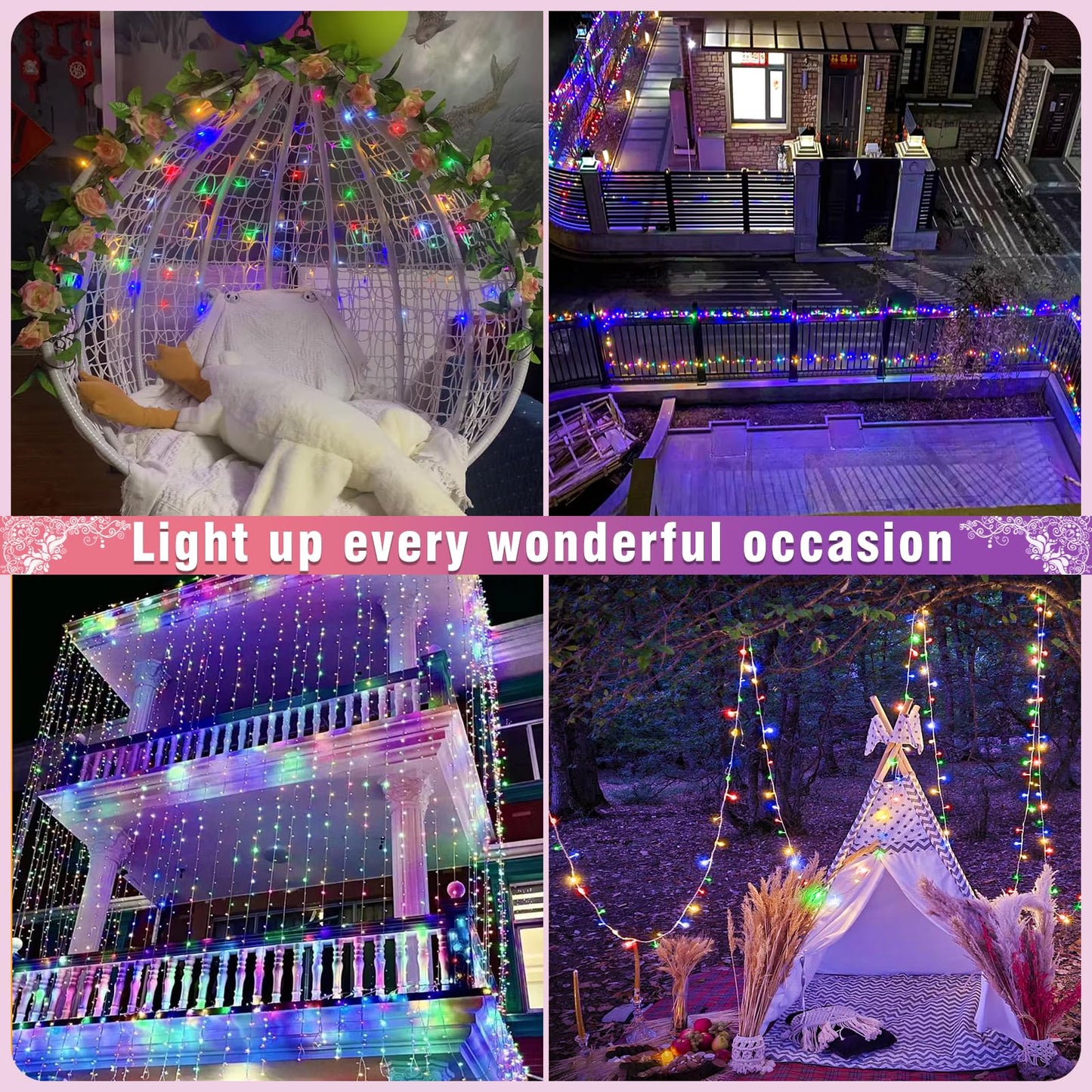 100 LED Multi-Colored String Lights