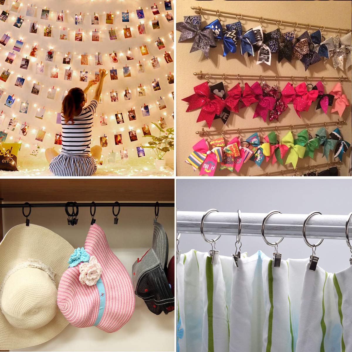 30 Pack Rings Curtain Clips