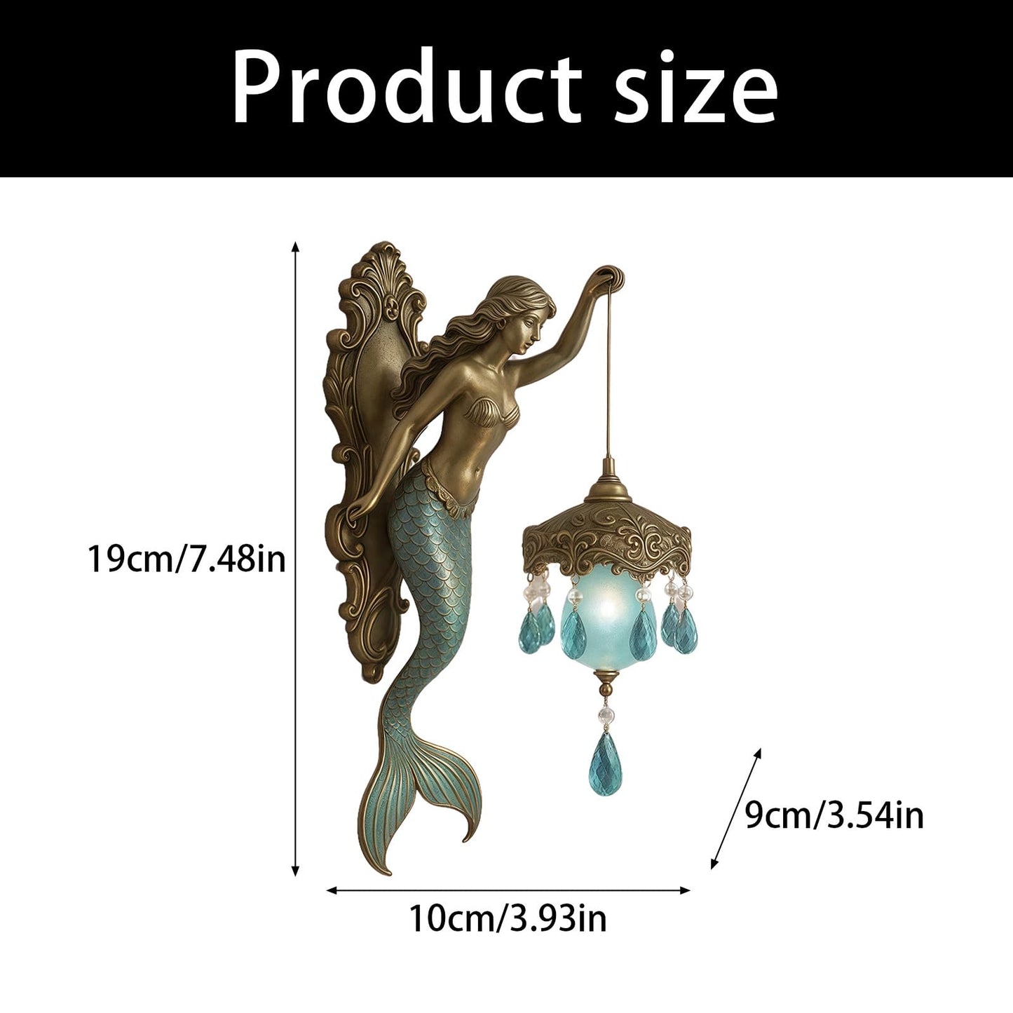 Vintage Mermaid Wall Lamp