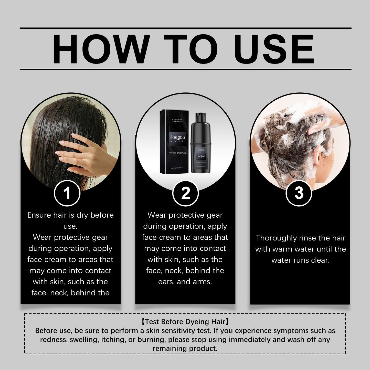 Hair Coloring Shampoo, Provides Instant And Long-Lasting Natural Hair Color