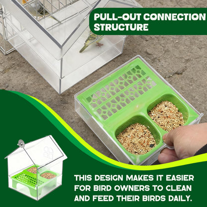 Pull-Out External Parrot Feeder