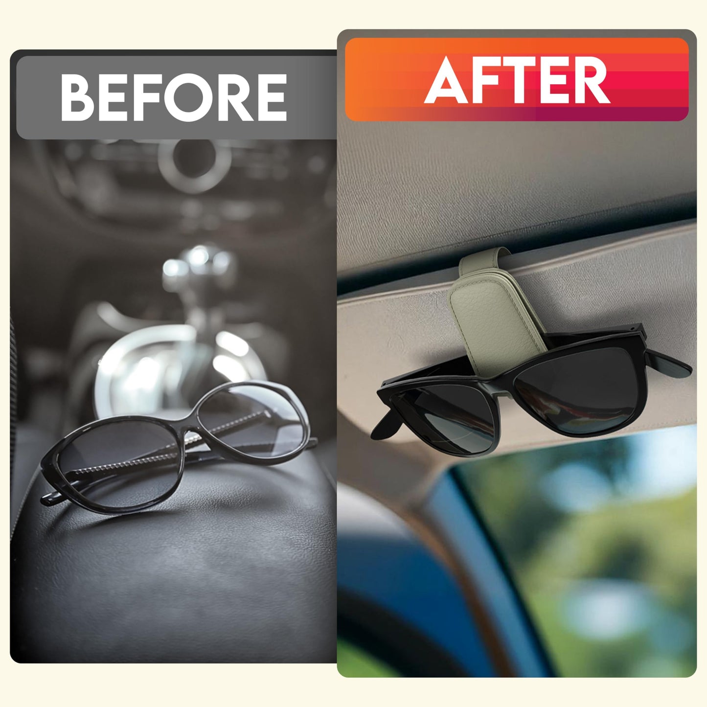 2 PSC Sunglasses Holder for Car Visor