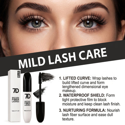 7D Silk Fiber Black Eyelashes Mascara - Mascara Volume and Length-12ML