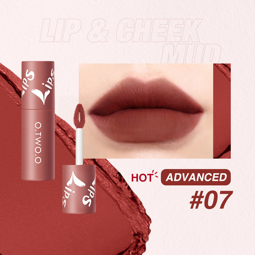 Lip & Cheek Mud Lipstick for Lips, Cheeks, Soft Mud Texture