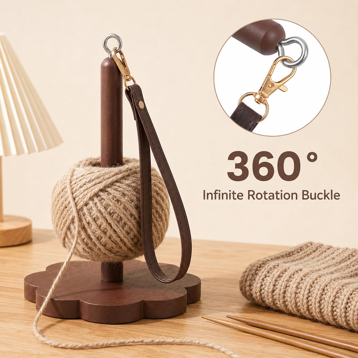 Portable Wrist Yarn Holder with Wristband