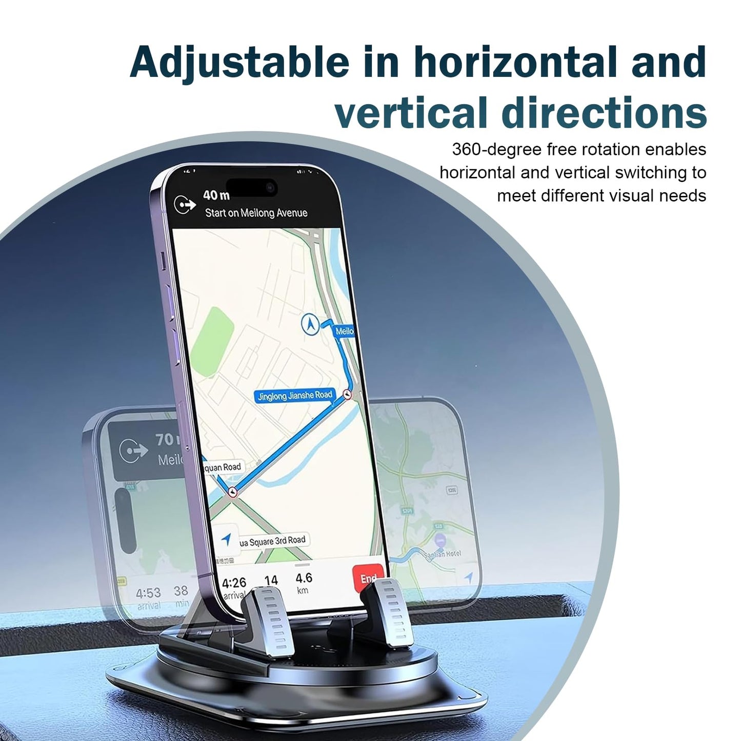 360° Rotatable Suction Car Phone Holder