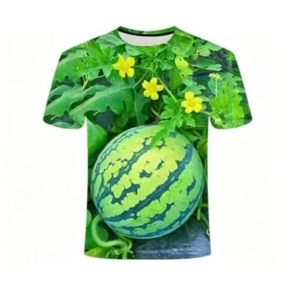 Funny 3D Watermelon Belly T Shirt for Men