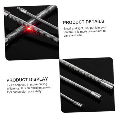 Flexible Spring Steel Bit Extension Rods Set for Electric Drill
