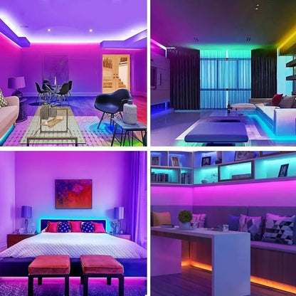 LED Strip Lights RGB Music Sync for Bedroom Smart App and Remote Control