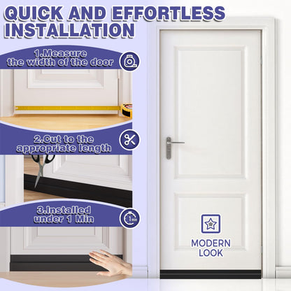 2 Pcs Silicone Weather Stripping Door Bottom