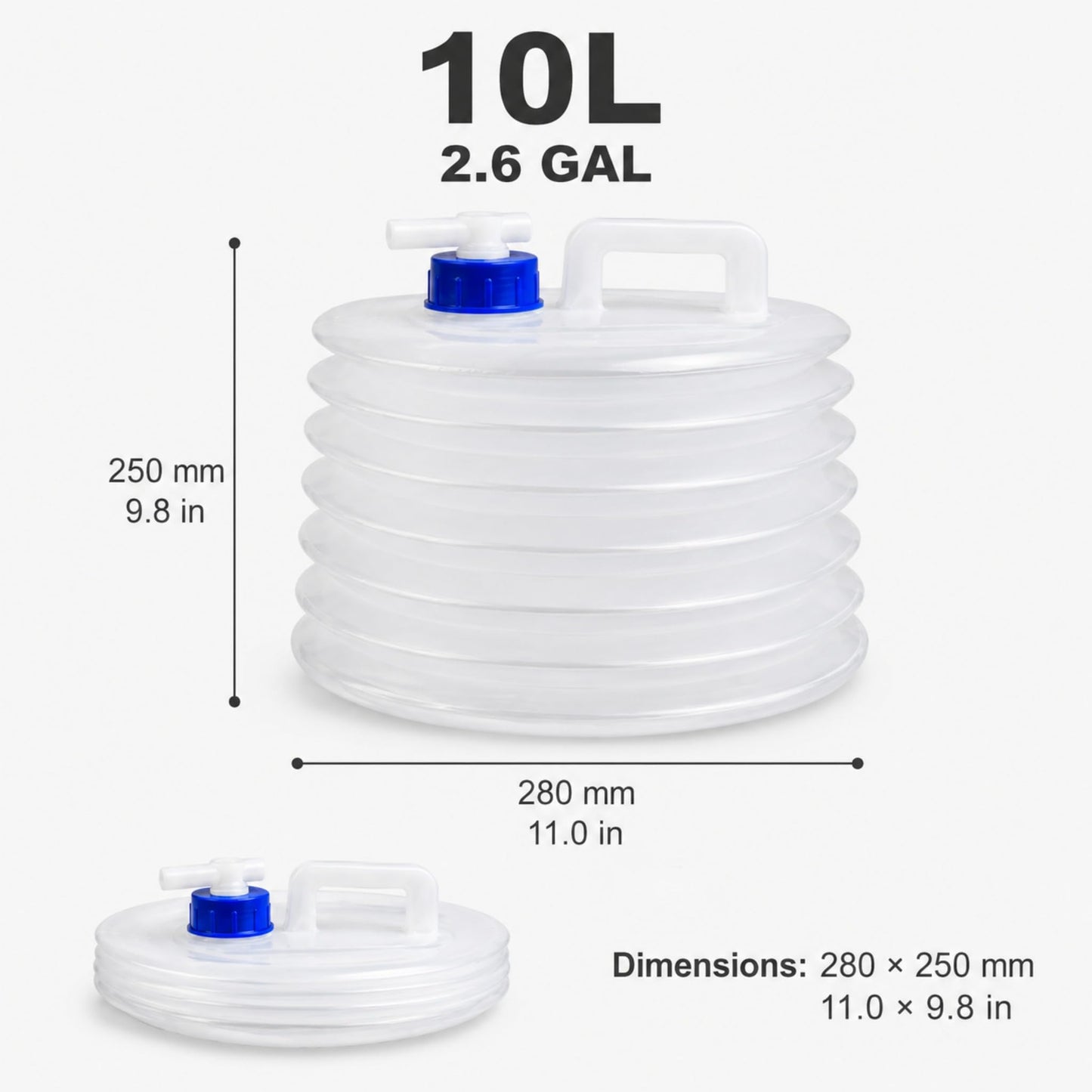Collapsible Water Container With Spigot
