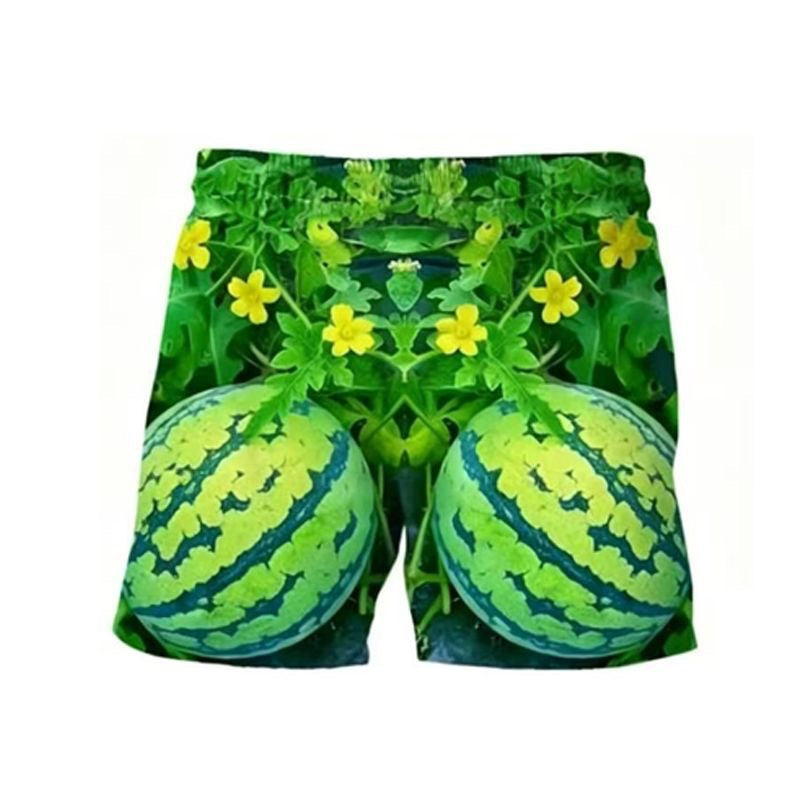 Funny 3D Watermelon Belly T Shirt for Men