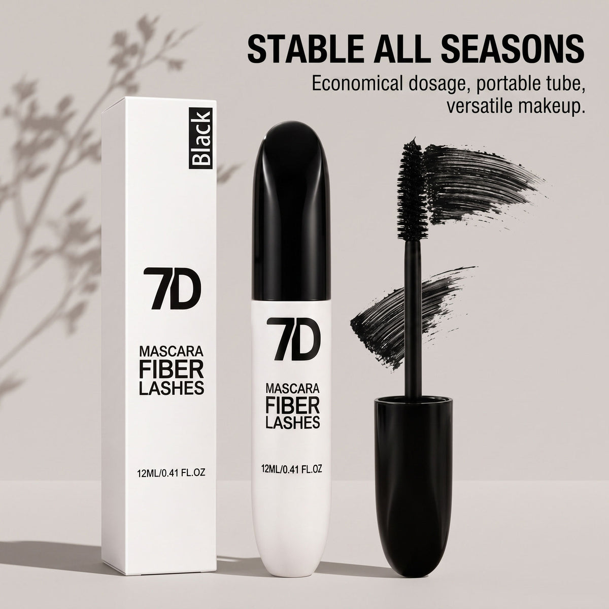7D Silk Fiber Black Eyelashes Mascara - Mascara Volume and Length-12ML