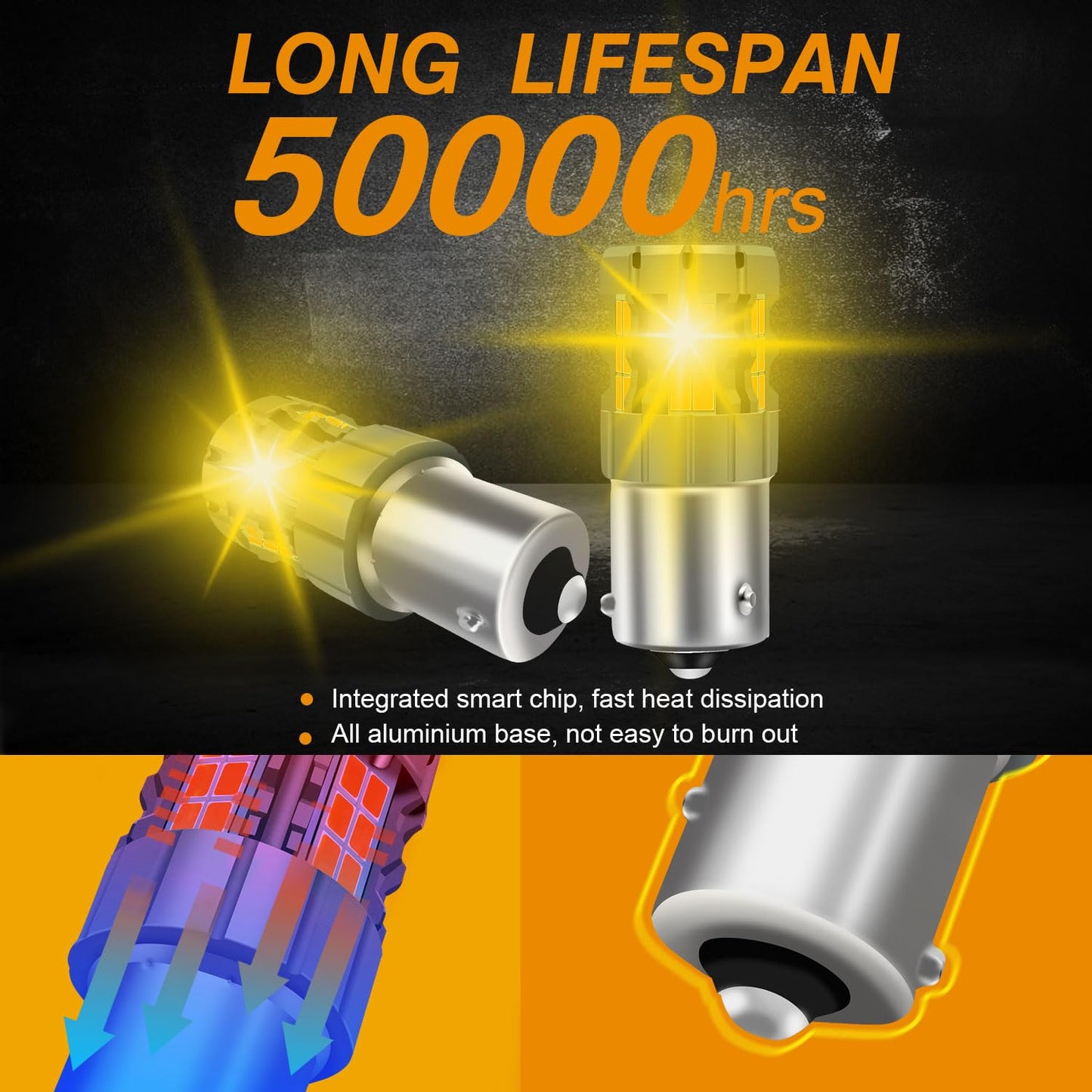 1156 LED Bulb CANBUS Error Free Anti Hyper Flash