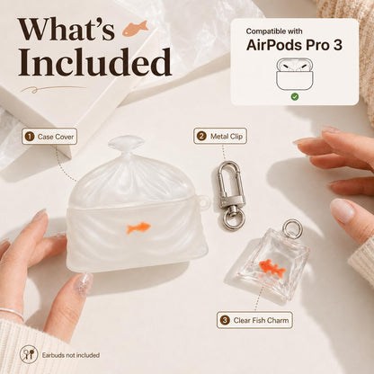 3D Funny Goldfish Bag Silicone Case