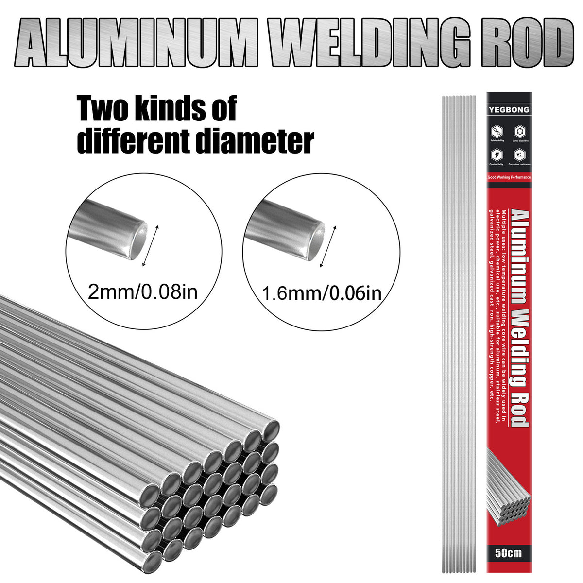 50 Pcs Stainless Steel Tig Welding Rod