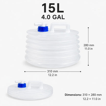 Collapsible Water Container With Spigot