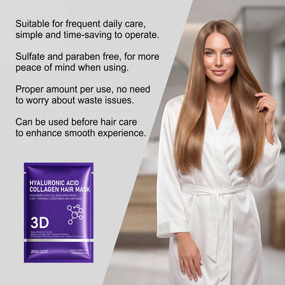2 Pack/Set Hyaluronic Acid & Collagen Hair Mask – 2-In-1 Conditioner And Hair Mask