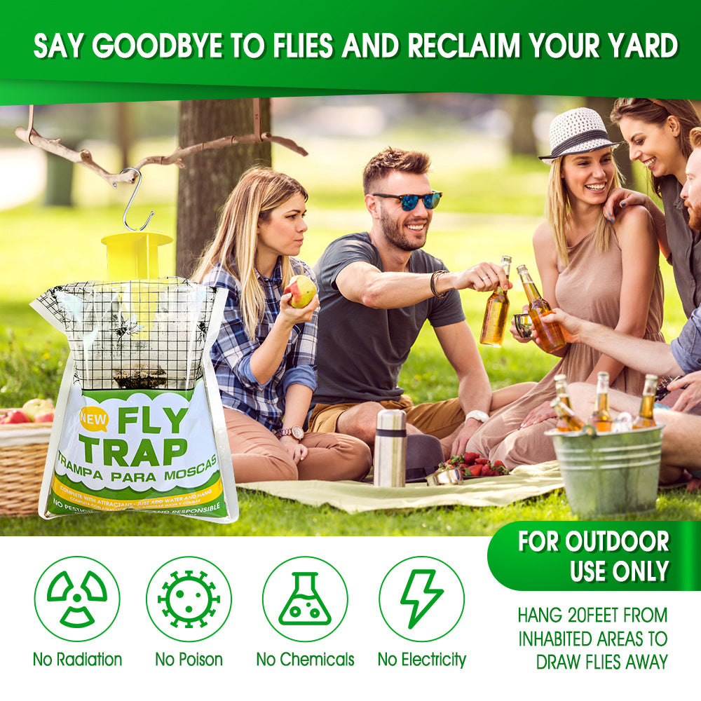 4 Pack Outdoor Hanging Fly Traps