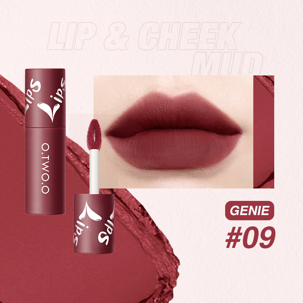 Lip & Cheek Mud Lipstick for Lips, Cheeks, Soft Mud Texture