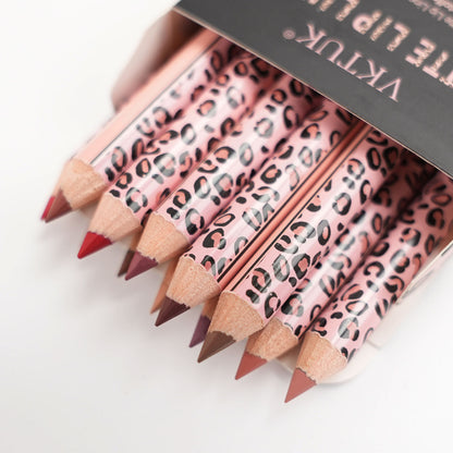12-Color Ultra-Fine Lip Liner Set – Smooth Texture, Long-Lasting, Highly Pigmented