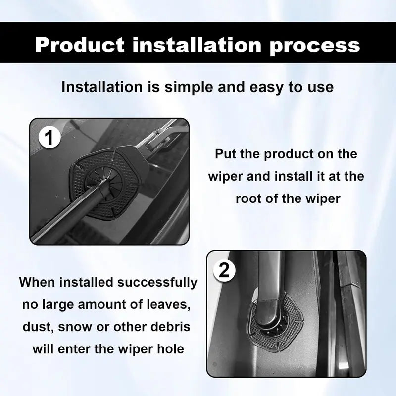 6PCS Car Wiper Arm Hole Protector, Silicone Windshield Wiper Dust Cover