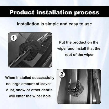 6PCS Car Wiper Arm Hole Protector, Silicone Windshield Wiper Dust Cover