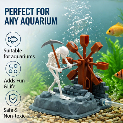 The Kinetic Helmsman: Bubble-Powered Skeleton Aquascap