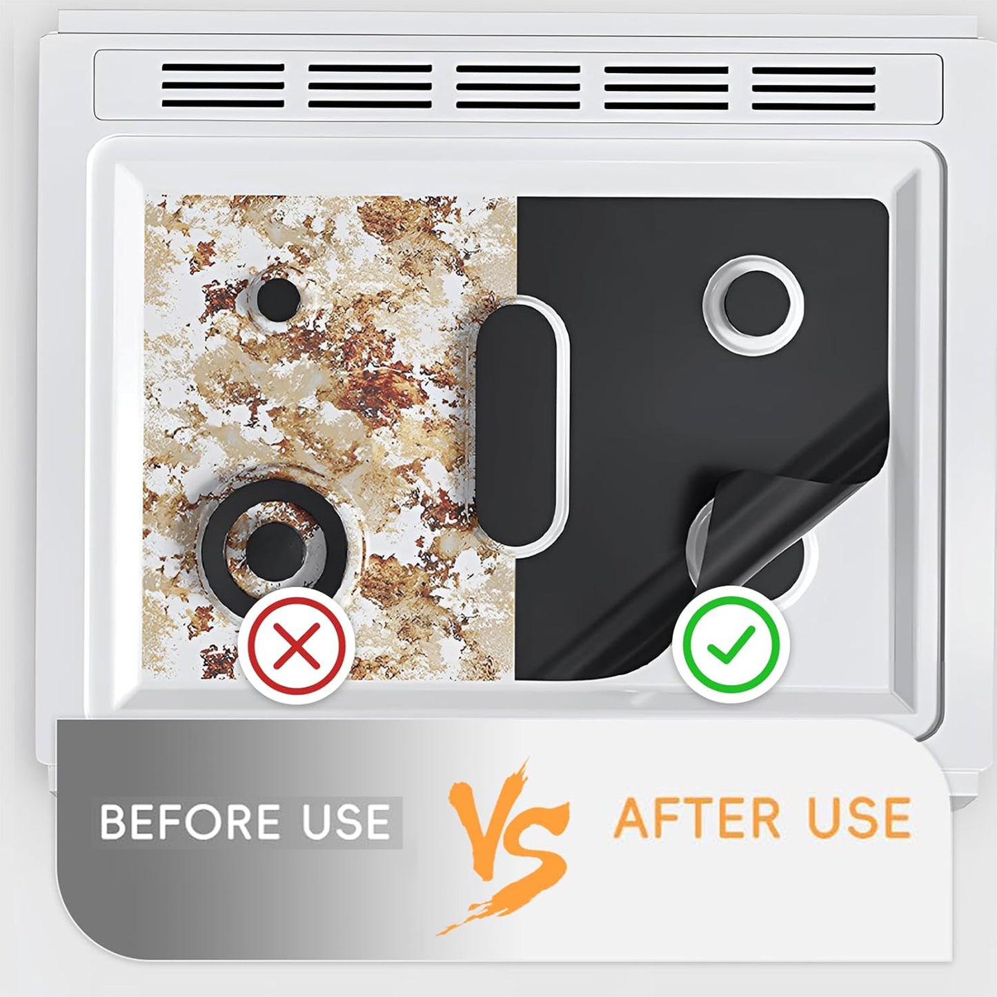 2-Pack Gas Stove Protective Cover - Heat Resistant To Prevent Oil Stains