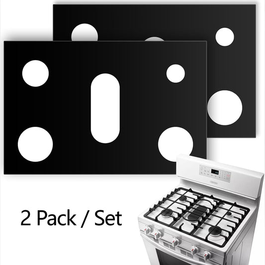 2-Pack Gas Stove Protective Cover - Heat Resistant To Prevent Oil Stains
