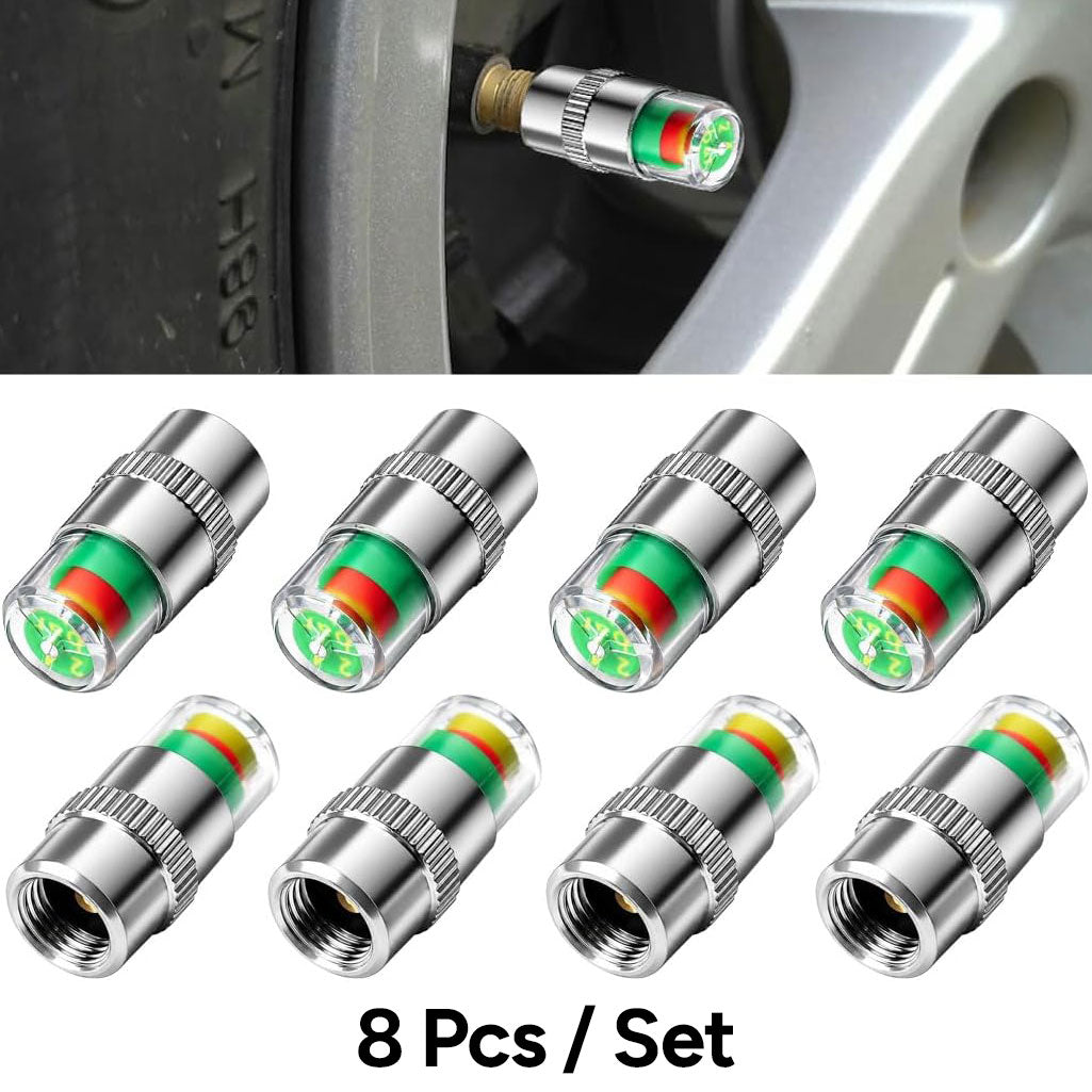 8 PCS Tire Pressure Monitor Valve Stem Caps