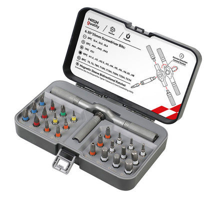 24-in-1 Ratchet Screwdriver Set - S2 Steel Bits - DIY Modular Flexible Shaft