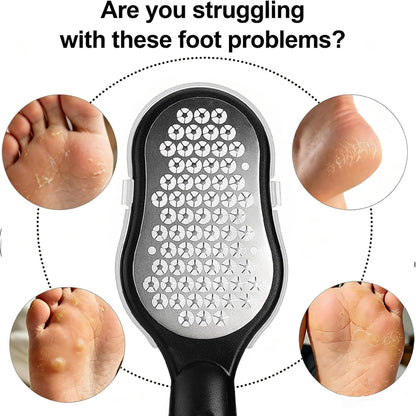 Foot Rasp And Brush – Stainless Steel Dead Skin And Callus Remover