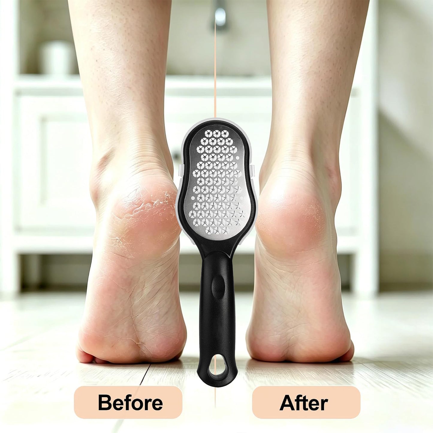 Foot Rasp And Brush – Stainless Steel Dead Skin And Callus Remover