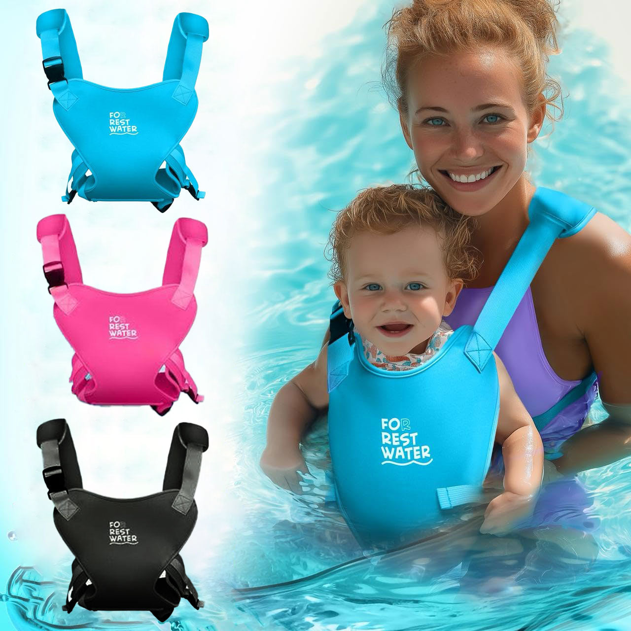 Adjustable Infant & Toddler Harness for Baby Swimming – Summer & Winter Baby Carrier