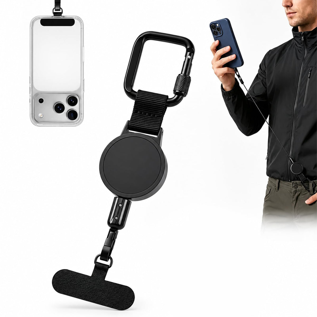 Anti Theft Phone Tether Retractable Cell Phone Lanyard
