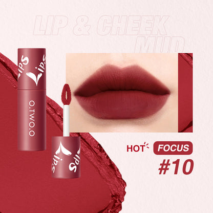 Lip & Cheek Mud Lipstick for Lips, Cheeks, Soft Mud Texture