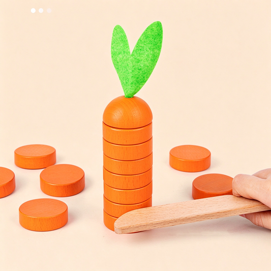 Wooden Carrot Cutting Toy