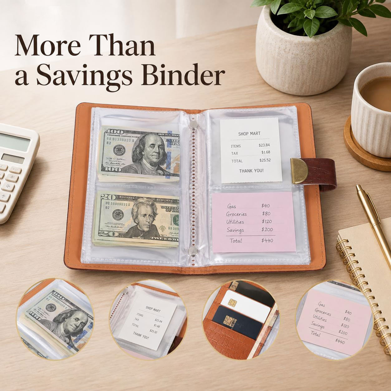 Banknote Collection Album With Combination Lock - Made Of Premium PU Leather